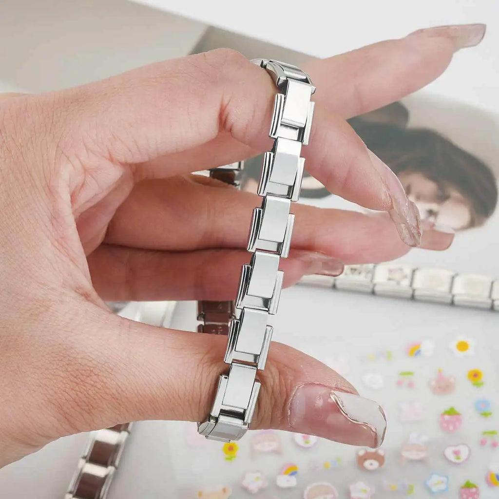 9mm Stainless Steel Bracelet Unisex | Silver Adjustable Chain for Women | Party & Daily Wear Trendy Jewelry Gift