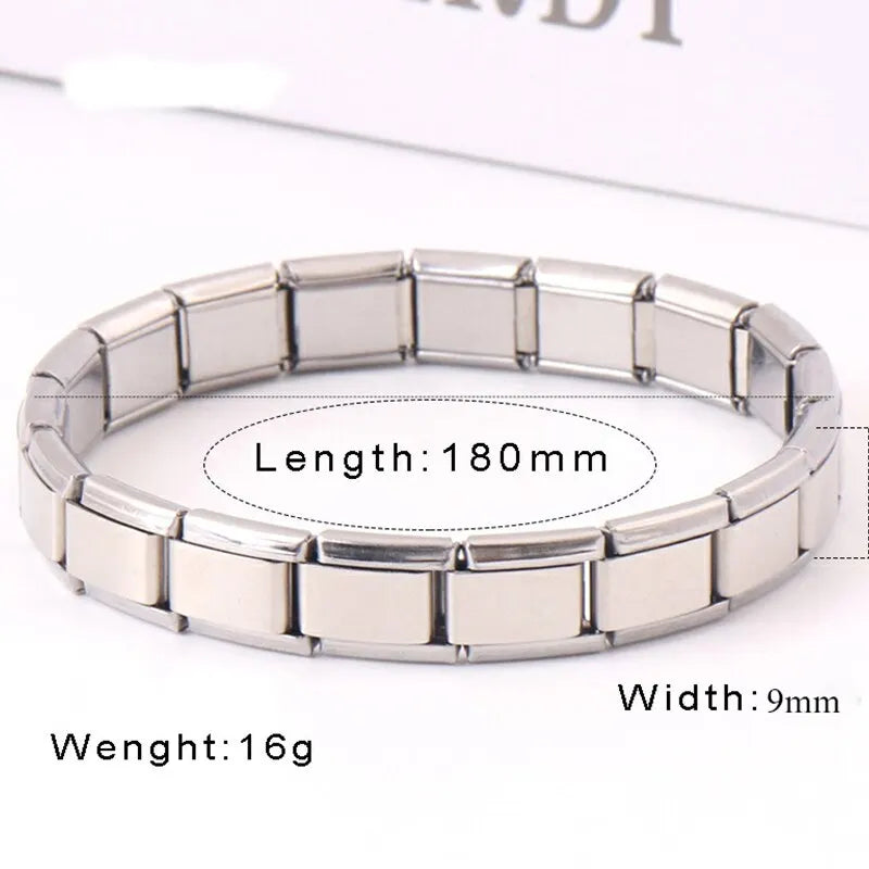 9mm Stainless Steel Bracelet Unisex | Silver Adjustable Chain for Women | Party & Daily Wear Trendy Jewelry Gift